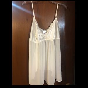 Silky white Wedding nighty and matching robe